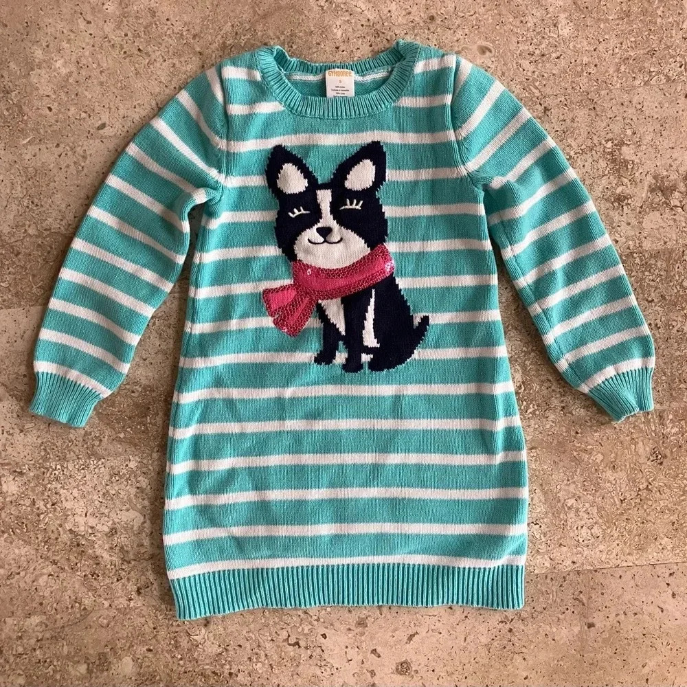 Gymboree Cute Dog Sweater Dress size 5
